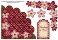 Pink Fmk Thinking of U 7in Scallop Corner Decoupage Topper