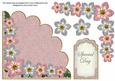 Pink Sil Fmk Special Day 7in Scallop Corner Decoupage Topper