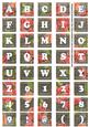 Black Sweet Pea Colour Alphabet Tile Embellishment Sheet