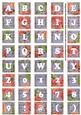Blue Sweet Pea Colour Alphabet Tile Embellishment Sheet