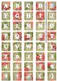Cream Sweet Pea Colour Alphabet Tile Embellishment Sheet