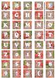Dpink Sweet Pea Colour Alphabet Tile Embellishment Sheet