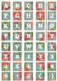 Dteal Sweet Pea Colour Alphabet Tile Embellishment Sheet