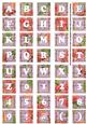 Lilac Sweet Pea Colour Alphabet Tile Embellishment Sheet