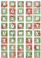 m Green Sweet Pea Colour Alphabet Tile Embellishment Sheet