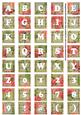 Olive Sweet Pea Colour Alphabet Tile Embellishment Sheet