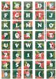 Peacock Sweet Pea Colour Alphabet Tile Embellishment Sheet