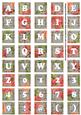 Silver Sweet Pea Colour Alphabet Tile Embellishment Sheet