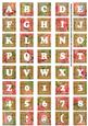 Vtea Sweet Pea Colour Alphabet Tile Embellishment Sheet