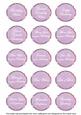 Lilac Sweet Pea Fancy Birthday Sentiment Label Caption Sheet