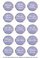Blue Sweet Pea Fancy Birthday Sentiment Label Caption Sheet