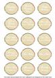 Cream Sweetpea Fancy Birthday Sentiment Label Caption Sheet
