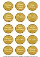 Gold Sweetpea Fancy Birthday Sentiment Label Caption Sheet