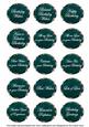 Peacock Sweet Pea Fancy Birthday Sentiment Label Sheet