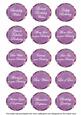 Purple Sweet Pea Fancy Birthday Sentiment Label Sheet