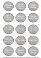 Silver Sweet Pea Fancy Birthday Sentiment Label Sheet
