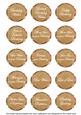 Vintage Tea Sweet Pea Fancy Birthday Sentiment Label Sheet