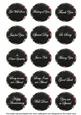 Black Sweet Pea Fancy Occasion Mix Sentiment Label Sheet