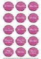 Cerise Sweet Pea Fancy Occasion Mix Sentiment Label Sheet