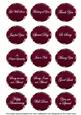 Hot Pink Sweet Pea Fancy Occasion Mix Sentiment Label Sheet