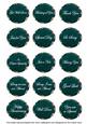 Peacock Sweet Pea Fancy Occasion Mix Sentiment Label Sheet