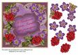 Red Purple Fmk Rose If Friends 7in Fancy Decoupage Topper