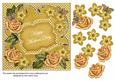 Gold Fmk Rose Mothers Day 7in Fancy Decoupage Topper