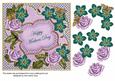 Lilacpeacock Fmk Rose Mothers Day 7in Fancy Decoupage Topper