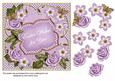 Lilac Fmk Rose Easter Wishes 7in Fancy Decoupage Topper