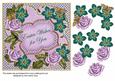 Lil Peacok Fmk Rose Easter Wishes 7in Fancy Decoupage Topper