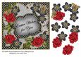 Blk Red Fmk Rose Easter Wishes 7in Fancy Decoupage Topper