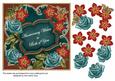 Peacock Sun Fmk Rose Anniversary 7in Fancy Decoupage Topper