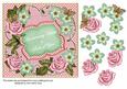 Pink Mint Fmk Rose Anniversary 7in Fancy Decoupage Topper