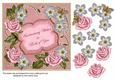 Pink Silver Fmk Rose Anniversary 7in Fancy Decoupage Topper