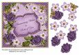 Purple Fmk Rose Anniversary 7in Fancy Decoupage Topper