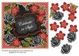 Black Red Fmk Celebrate in Style 7in Fancy Decoupage Topper