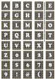 Black Check Colour Alphabet Tile Embellishment Sheet