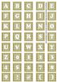 Cream Check Colour Alphabet Tile Embellishment Sheet