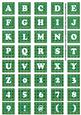 Dgreen Check Colour Alphabet Tile Embellishment Sheet