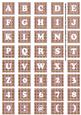 Dpink Check Colour Alphabet Tile Embellishment Sheet