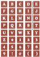 Dred Check Colour Alphabet Tile Embellishment Sheet