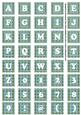 Dteal Check Colour Alphabet Tile Embellishment Sheet