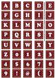 Hot Pink Check Colour Alphabet Tile Embellishment Sheet