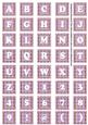 Lilac Check Colour Alphabet Tile Embellishment Sheet