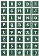 Peacock Check Colour Alphabet Tile Embellishment Sheet