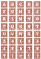 Pink Check Colour Alphabet Tile Embellishment Sheet