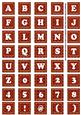 Sunrise Check Colour Alphabet Tile Embellishment Sheet