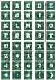 Peacock Daisy Alphabet Tile Embellishment Sheet