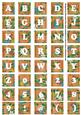 Borange Teeny Flower Alphabet Tile Embellishment Sheet