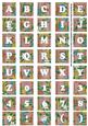 Dpink Teeny Flower Alphabet Tile Embellishment Sheet